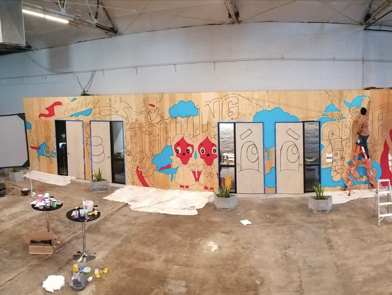 Creative Fang Studio in Fresno CA - mural painting