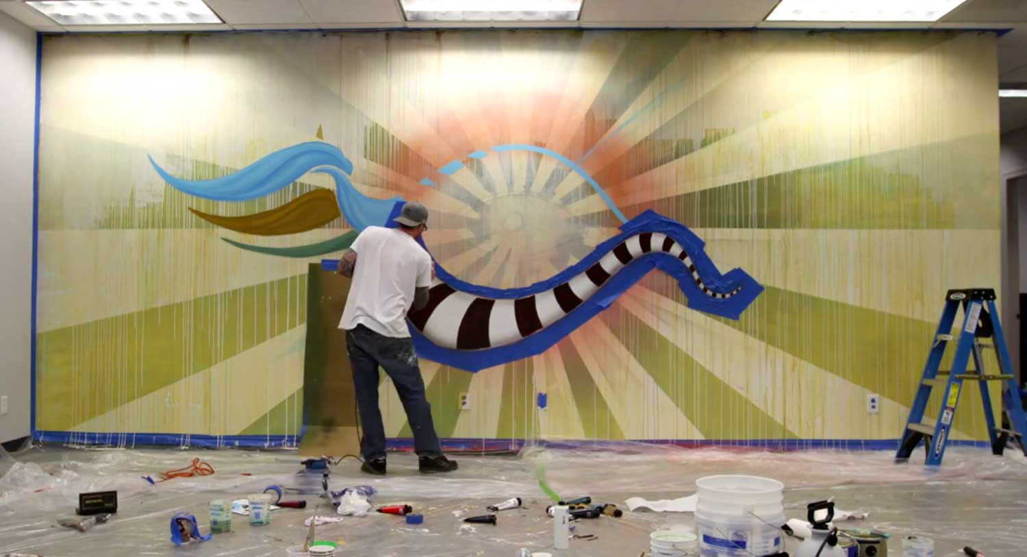 Creative Fang Studio in Fresno CA - mural painting