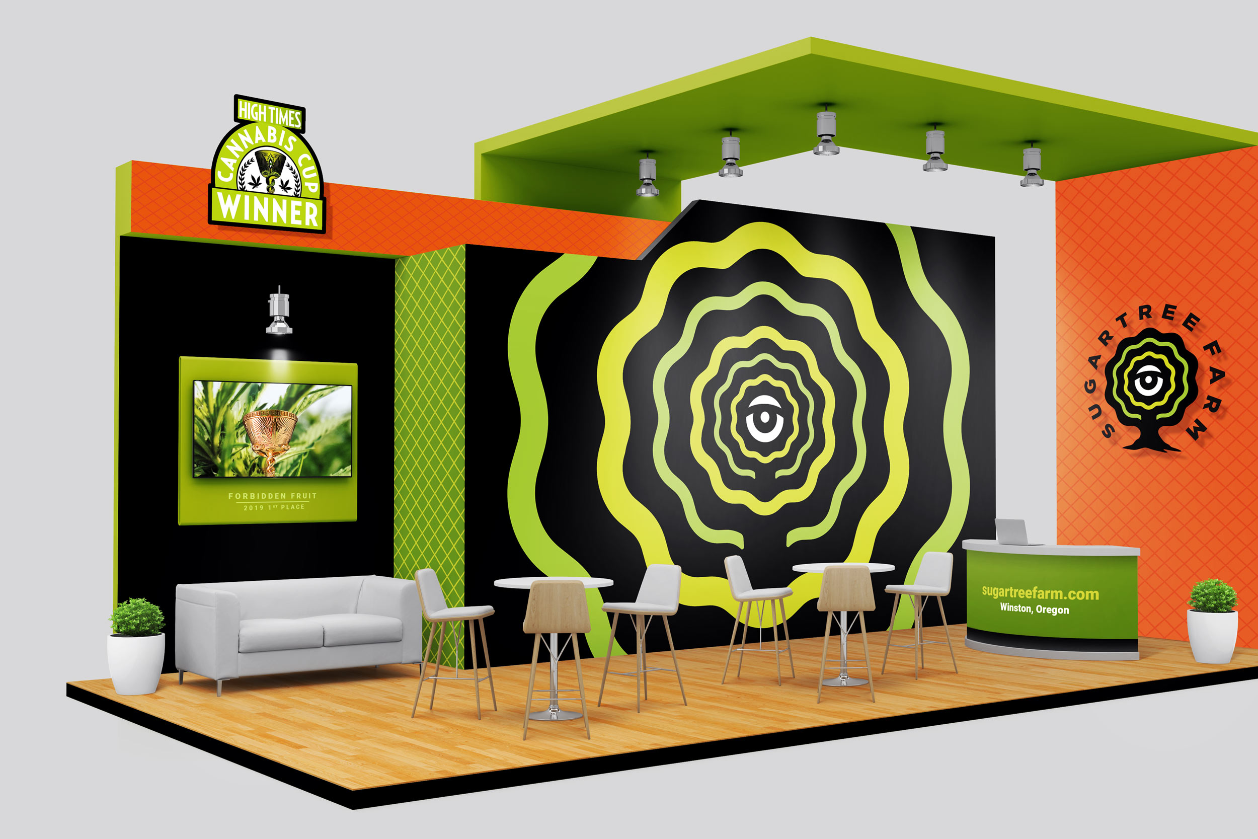 Cannabis trade show design by Creative Fang Studio in Fresno California